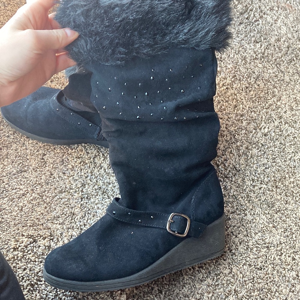 Girls furry winter boots